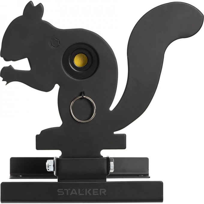 Мишень подъёмная STALKER БЕЛКА, сталь, 3 мм, области попадания: 40,25,15мм ST-TP-50-SQR-BLK