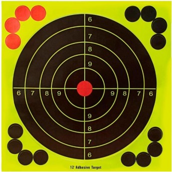 Мишень самоклеящаяся осыпающаяся STALKER, круглая, 30.5х30.5см, D26см, 25шт